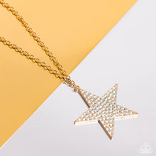 Load image into Gallery viewer, Necklaces Rock Star Sparkle - Gold Americana S120