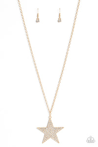 Necklaces Rock Star Sparkle - Gold Americana S120