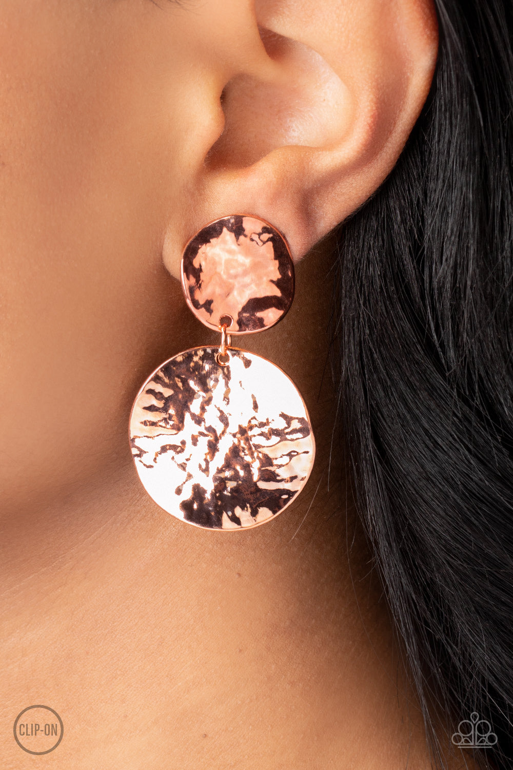 Earrings Rush Hour - Copper Clip On K4
