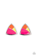 Load image into Gallery viewer, Earrings Kaleidoscopic Collision - Multi Pink POST E2176