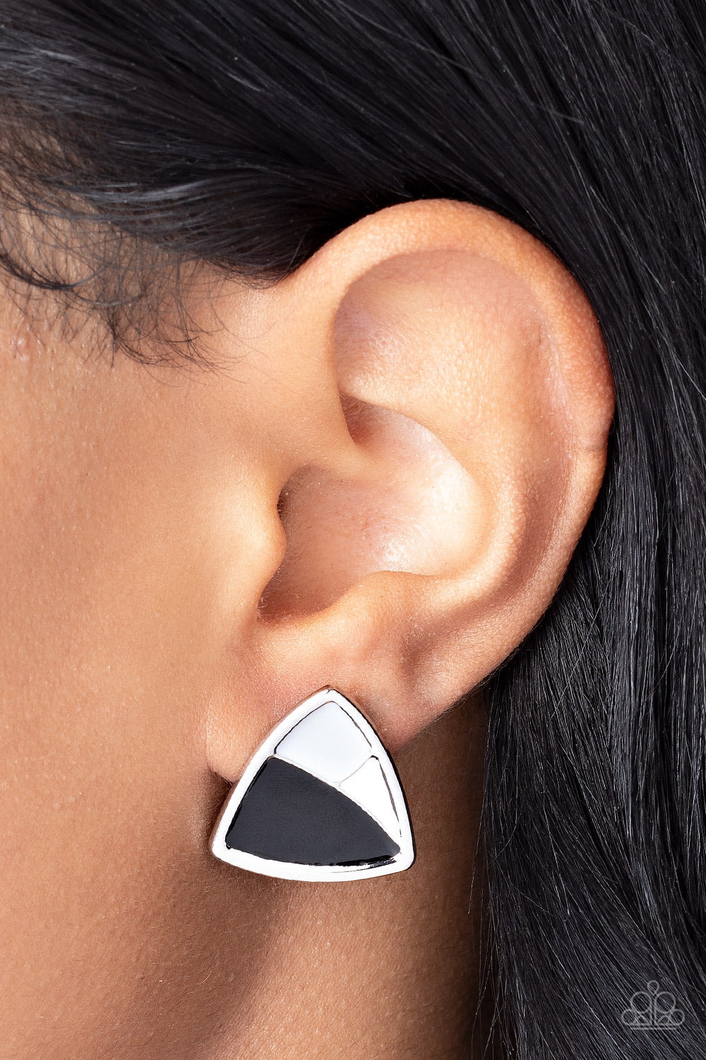 Earrings Kaleidoscopic Collision - Black POST E2176