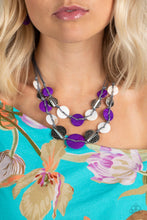 Load image into Gallery viewer, Necklace Barefoot Beaches - Purple SETSH4