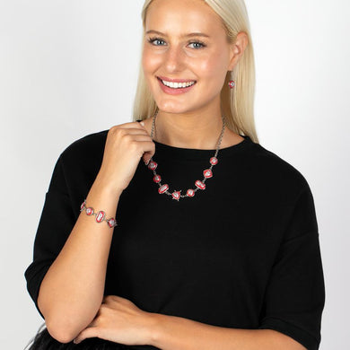 Necklace Fleek and Flecked - Red SET