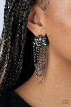Load image into Gallery viewer, Earrings Reach for the SKYSCRAPERS - Multi Oilspill E420