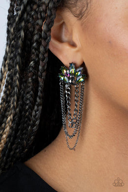 Earrings Reach for the SKYSCRAPERS - Multi Oilspill E420