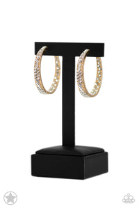 Earrings GLITZY By Association - Gold Blockbuster E506