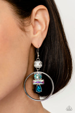 Earrings Geometric Glam - Blue LOP E180