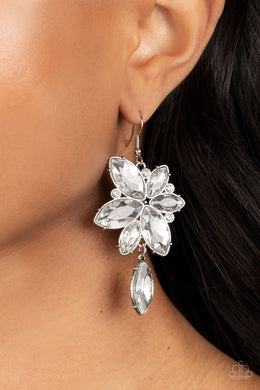 Earrings Radiant Retrospection - White E2175