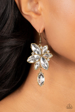 Earrings Radiant Retrospection - Brass