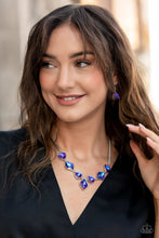 Load image into Gallery viewer, Necklace Glittering Geometrics - Purple LOP N2176