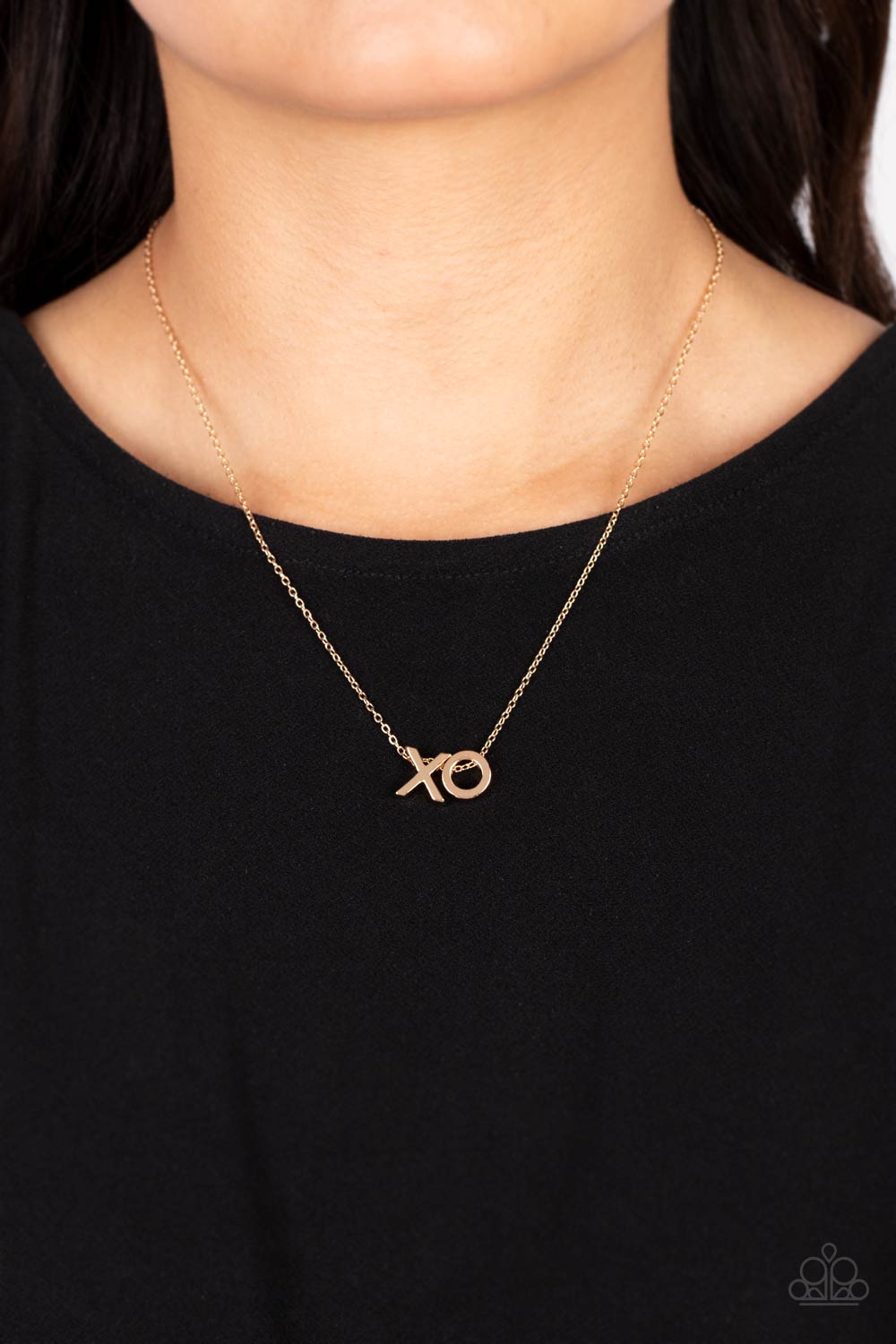 Necklaces Hugs and Kisses - Gold VDAY V120
