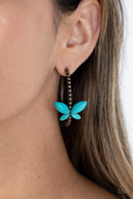 Load image into Gallery viewer, Earrings Bohemian Butterfly - Brass E357