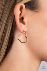 Earrings Burnished Beau - Gold VDAY V158