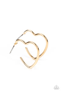 Earrings Burnished Beau - Gold VDAY V158
