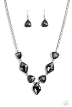 Load image into Gallery viewer, Necklaces Glittering Geometrics - Silver N2176