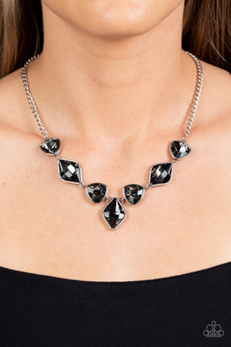 Necklaces Glittering Geometrics - Silver N2176