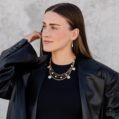 Necklaces Blissful Ballad - Gold Pearl N2426