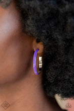 Load image into Gallery viewer, Earrings Groovy Glissando - Purple 2468