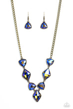 Load image into Gallery viewer, Necklace Glittering Geometrics - Brass N2176