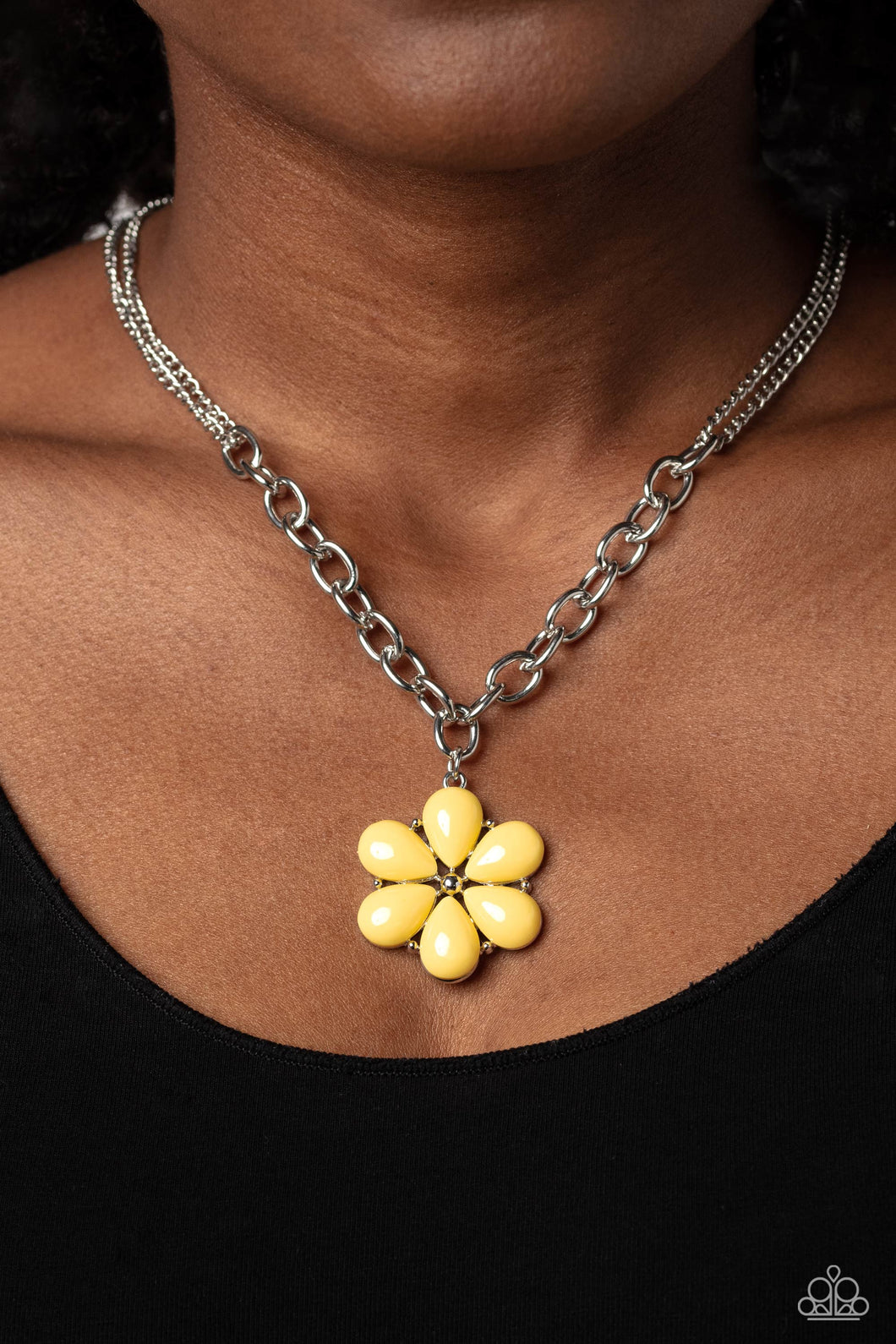 Necklace Dazzling Dahlia - Yellow N194