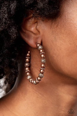 Earrings Rebuilt Ruins - Copper Hoops E180