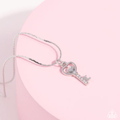 Necklace LOVE-Locked - White Vday N232
