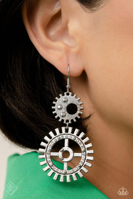 Earrings I Have a STEAMPUNK - White E124