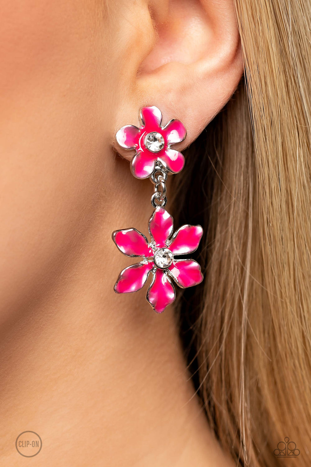 Earrings Transparent Talent - Pink Clip On A5
