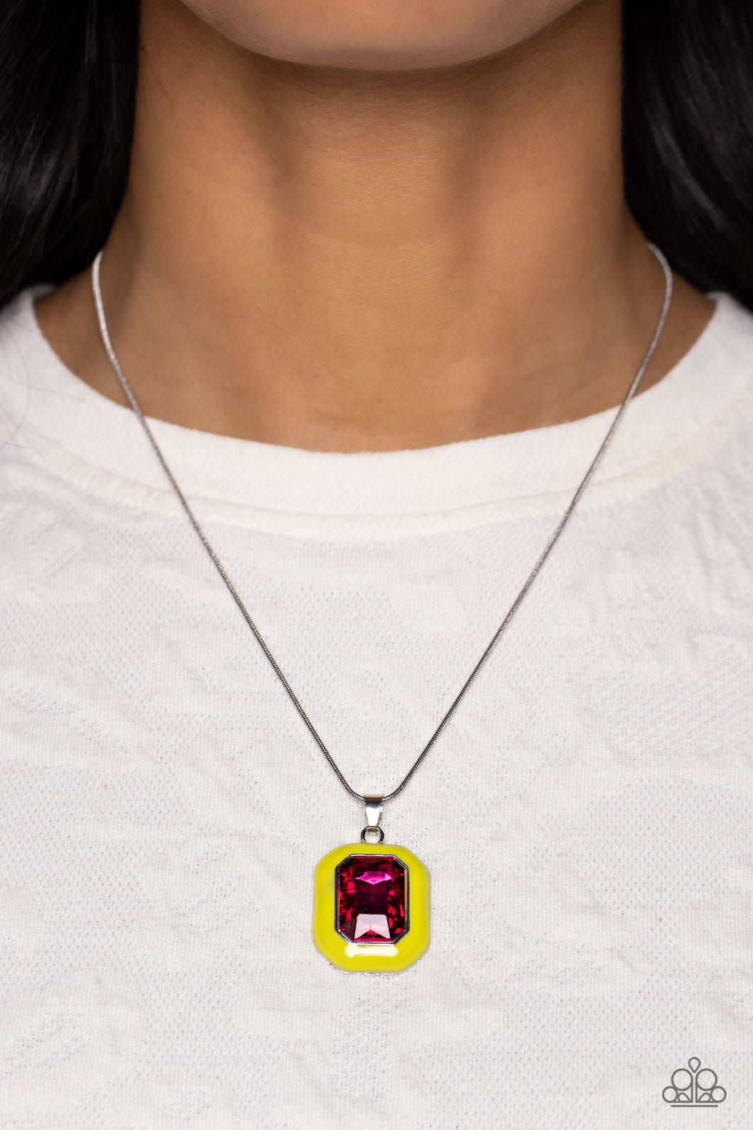Necklace Emerald Energy - Multi Red N047