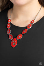 Load image into Gallery viewer, Necklaces Pressed Flowers - Red N2226