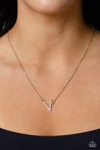 Load image into Gallery viewer, Necklaces INITIALLY Yours - V - White