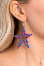 Load image into Gallery viewer, Earrings Rockstar Energy - Blue American E2374