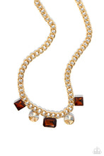 Load image into Gallery viewer, Necklaces Alternating Audacity - Brown