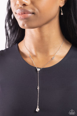 Necklaces Lavish Lariat - White N2229