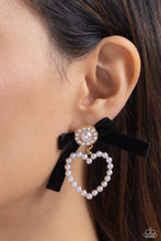 Load image into Gallery viewer, Earrings BOW and Then - Gold Pearl E2348