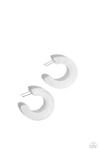 Load image into Gallery viewer, Earrings Glassy GAZE - White  E2497