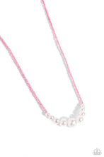 Load image into Gallery viewer, Necklace White Collar Whimsy - Pink Pearl N2437