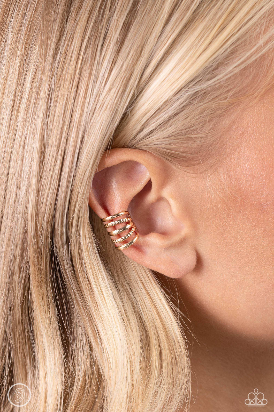 Earrings Flexible Fashion - Gold Earcuff E3011