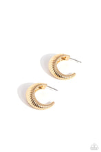 Load image into Gallery viewer, Earrings Textured Tenure - Gold MINI S113