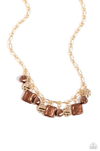 Load image into Gallery viewer, Necklaces Sophisticated Squared - Brown Pearl N2432