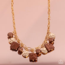 Load image into Gallery viewer, Necklaces Sophisticated Squared - Brown Pearl N2432