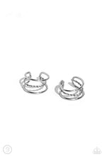 Load image into Gallery viewer, Earrings Textured Triumph - Silver Earcuffs E3016