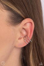 Load image into Gallery viewer, Earrings Textured Triumph - Silver Earcuffs E3016
