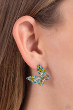 Load image into Gallery viewer, Earrings Tilted Takeoff - Green Post E3020