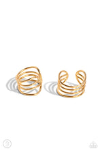 Load image into Gallery viewer, Earrings Linear Leader - Gold Ear Cuffs