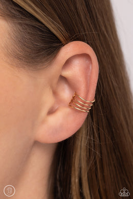 Earrings Linear Leader - Gold Ear Cuffs