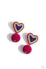 Load image into Gallery viewer, Earrings Spherical Sweethearts - Multi Red VDAY V146