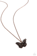 Load image into Gallery viewer, Necklaces Textured Talent - Copper Butterflies N2307