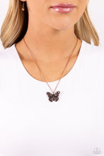 Load image into Gallery viewer, Necklaces Textured Talent - Copper Butterflies N2307