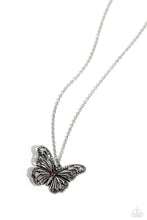 Load image into Gallery viewer, Necklaces Textured Talent - Red Butterflies N2307